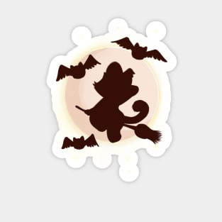 cute little kitten whitch shadow Sticker